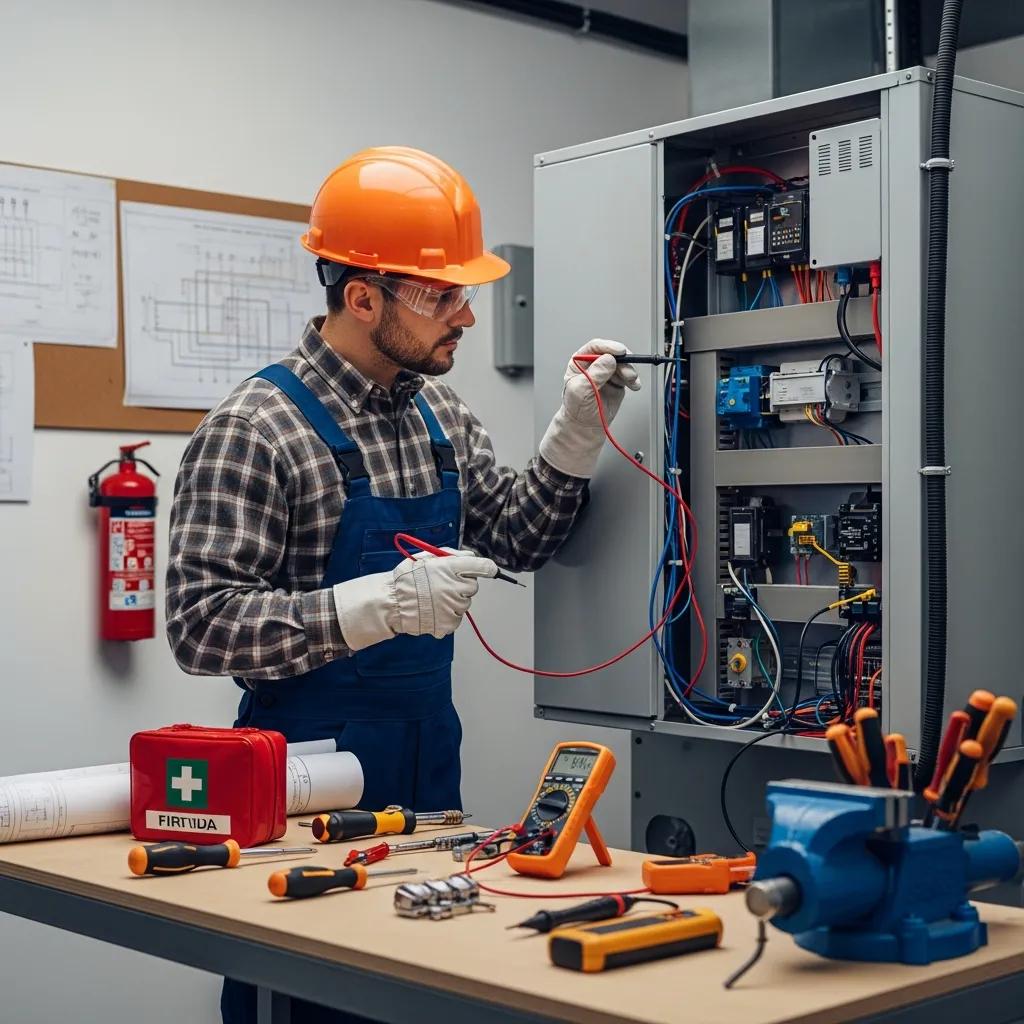 HVAC Blog 7 HVAC technician inspecting electrical components for safety and reliability