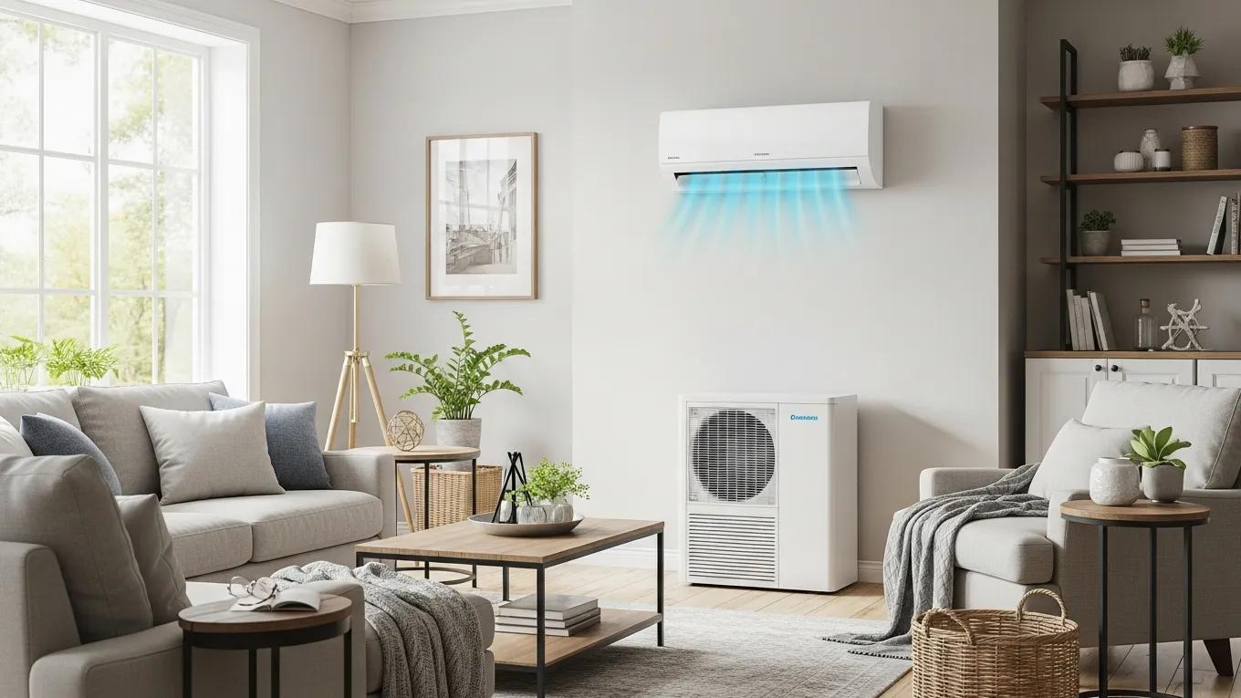 HVAC Blog 5 modern ductless mini split air conditioning unit in a stylish living room ed ba e a ffbb